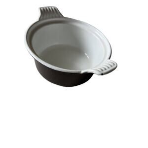 Vintage Le Creuset Cast Iron Dish Enameled Brown #4 Rare